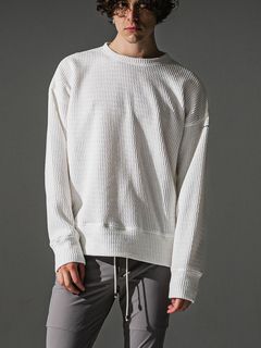KNT LOOSE TRAINER  (ホワイト)   オーバー ニット トレーナー