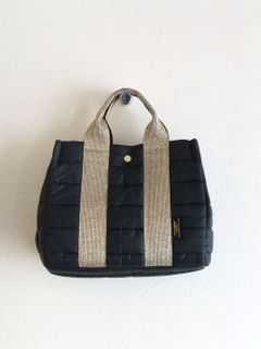 キルティング トートバッグ  (ブラック)  GINO  V-2112