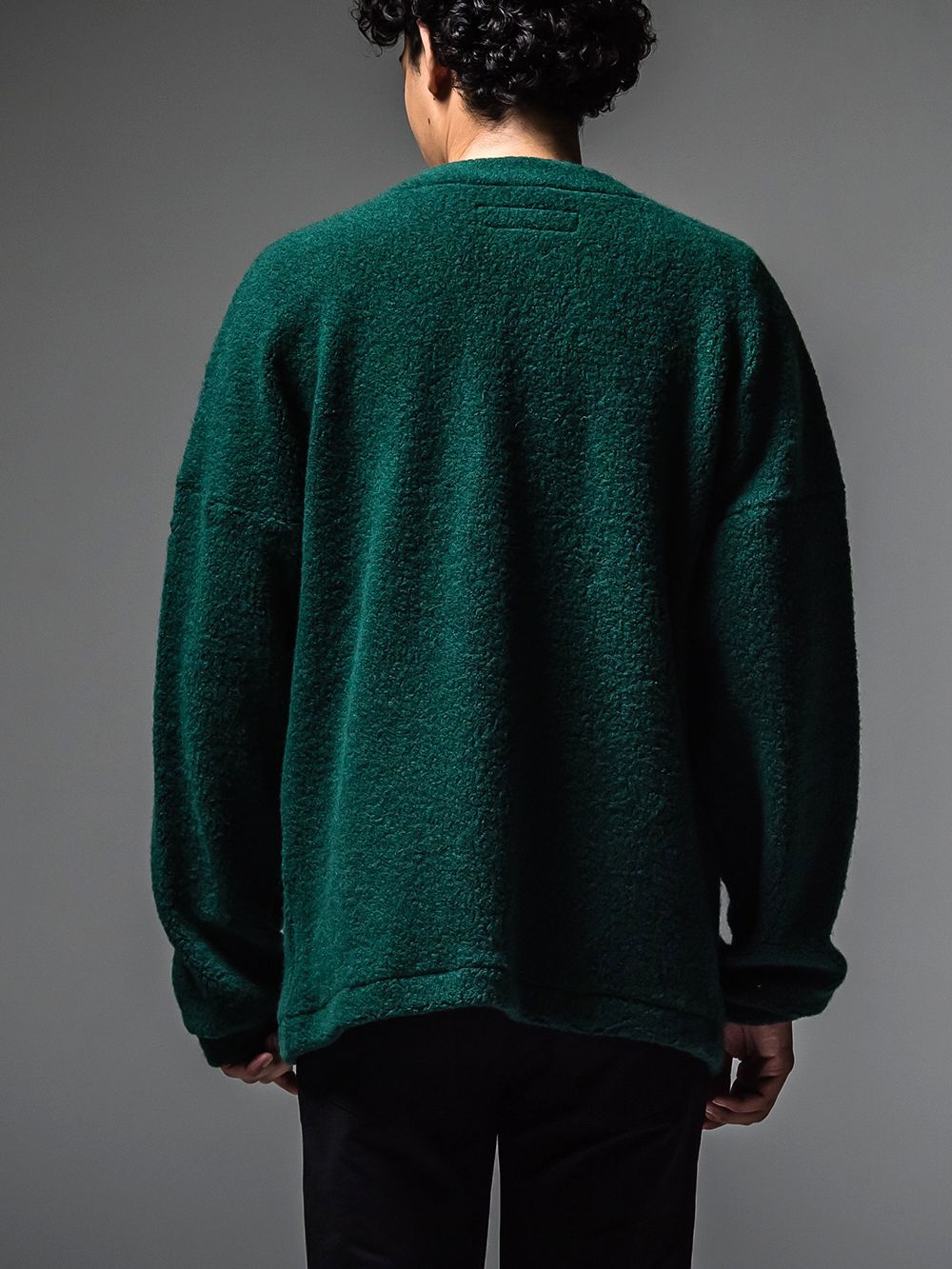 ANGOLA BOA PILE CARDIGAN  (グリーン)  アンゴラ ボアパイル カーディガン