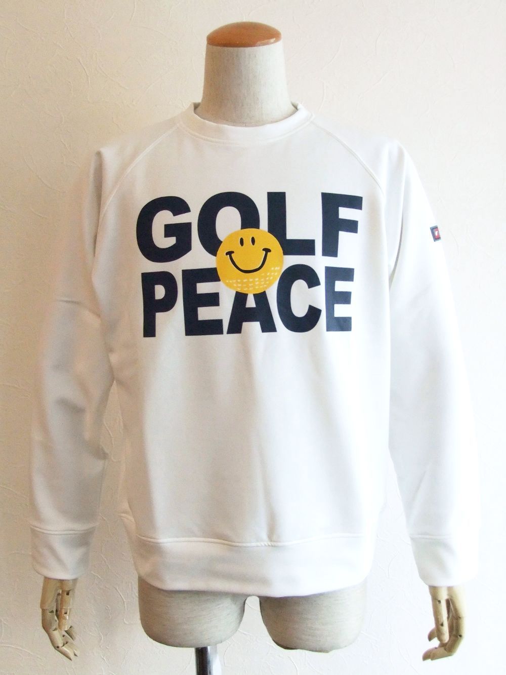 GOLF PEACE SWEAT  ロゴ入りスウェットシャツ  ( ホワイト )  RSM-21203