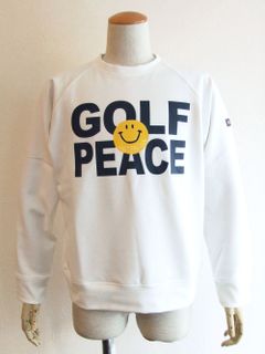 GOLF PEACE SWEAT  ロゴ入りスウェットシャツ  ( ホワイト )  RSM-21203