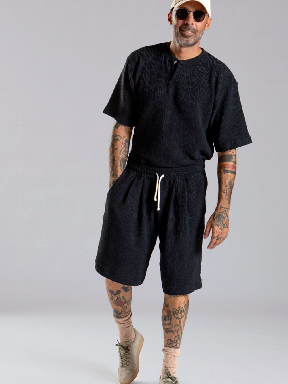 T-SHIRT IBIZA     ヘンリーネック 半袖Tシャツ