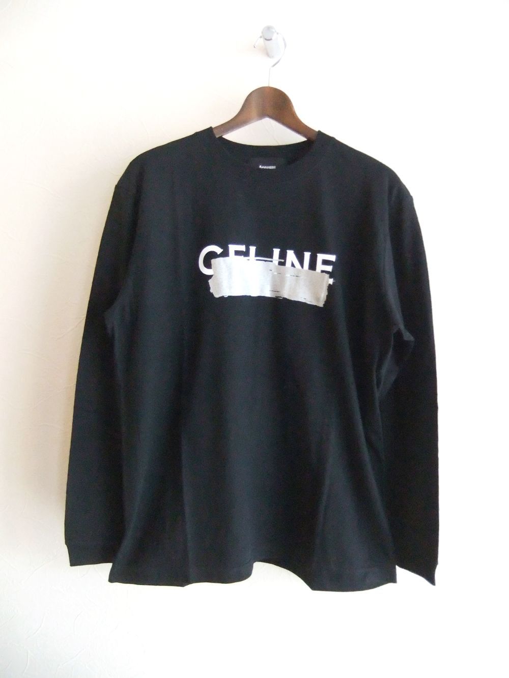 【MICALLE MICALLE Account】 HOMMAGE CE LONG-T   (ブラック)   ロゴ T-SHIRT  MAF102TDC