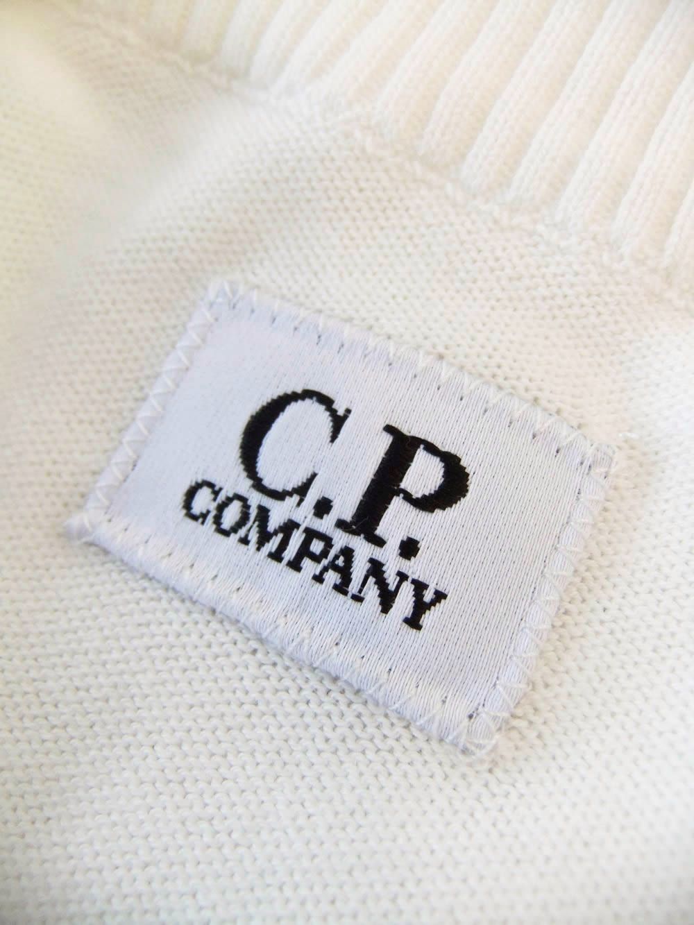 COTTON CREPE CREWNECK LENS SWEATER  (ホワイト） コットン クルーネック セーター