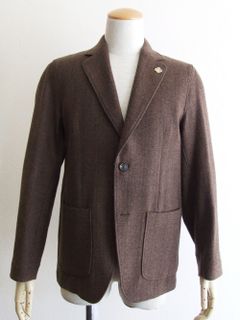 STRIPE 2B JACKET  ヘリンボーン×ストライプ  ウール シャツジャケット