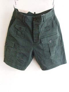 Cotton Twill Marine Cargo Shorts  ダメージ ハーフジーンズ  (カーキ)  S74MU0661