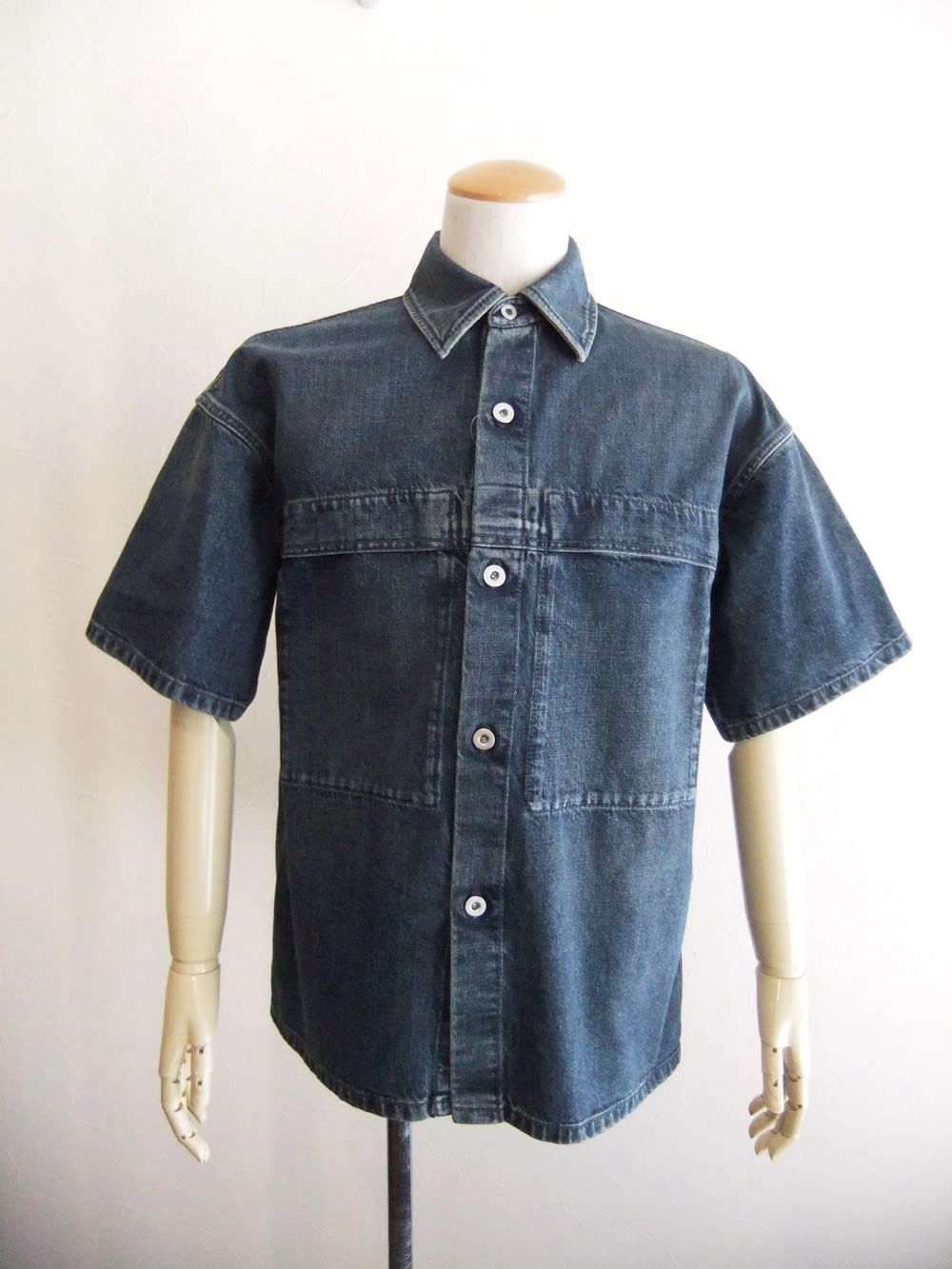 LOGO 半袖デニムシャツ