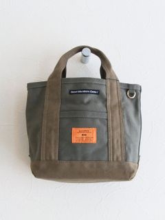 and LIFE's  キャンバス メッセージ ロゴプリント ミニ トート  (カーキ)  AL21S202BG