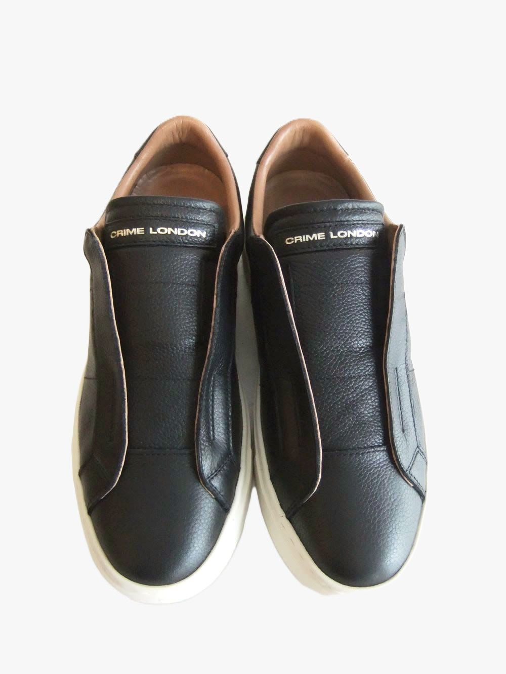 【MENS】 SUPERLIGHT SLIP ON (ブラック)   レザースニーカー