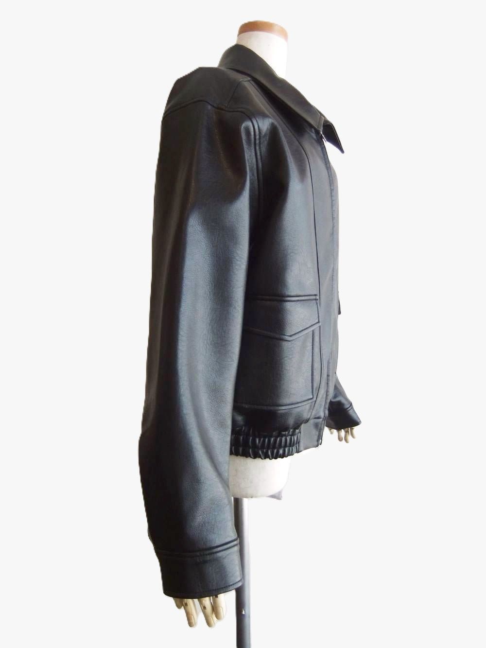 フェイクレザー ZIP ブルゾン    MMH106JDC