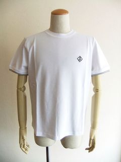 HERNO コットン ピケ クルーネック ロゴTシャツ (ホワイト)