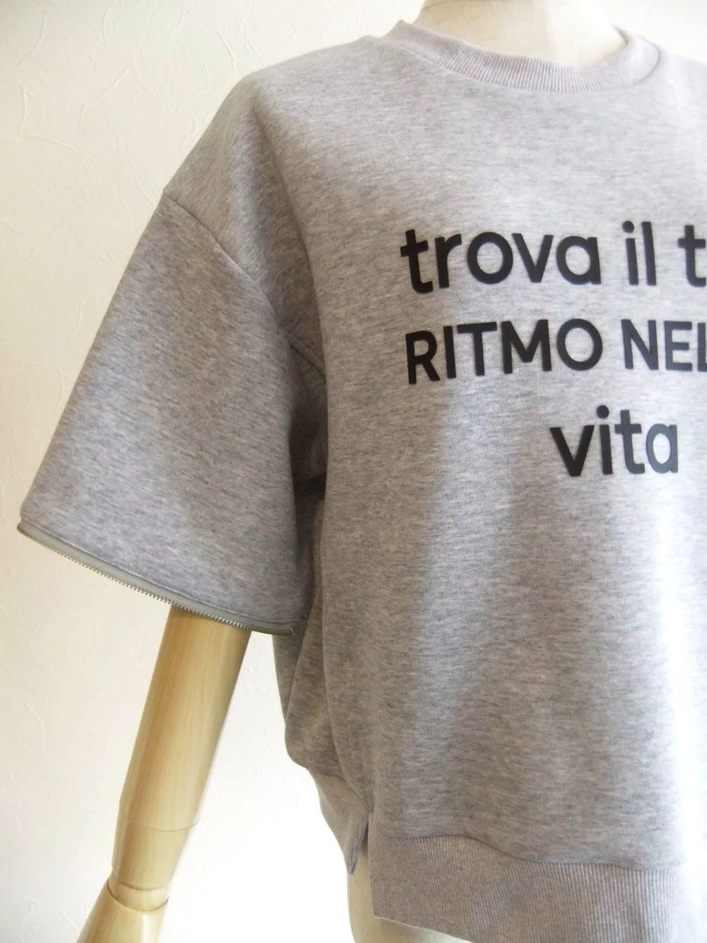 スリーブ ZIP デザイン 2WAY プルオーバー   （グレー）  MML108TEA