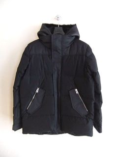 RILEY  (ブラック)   フーデッドダウンジャケット