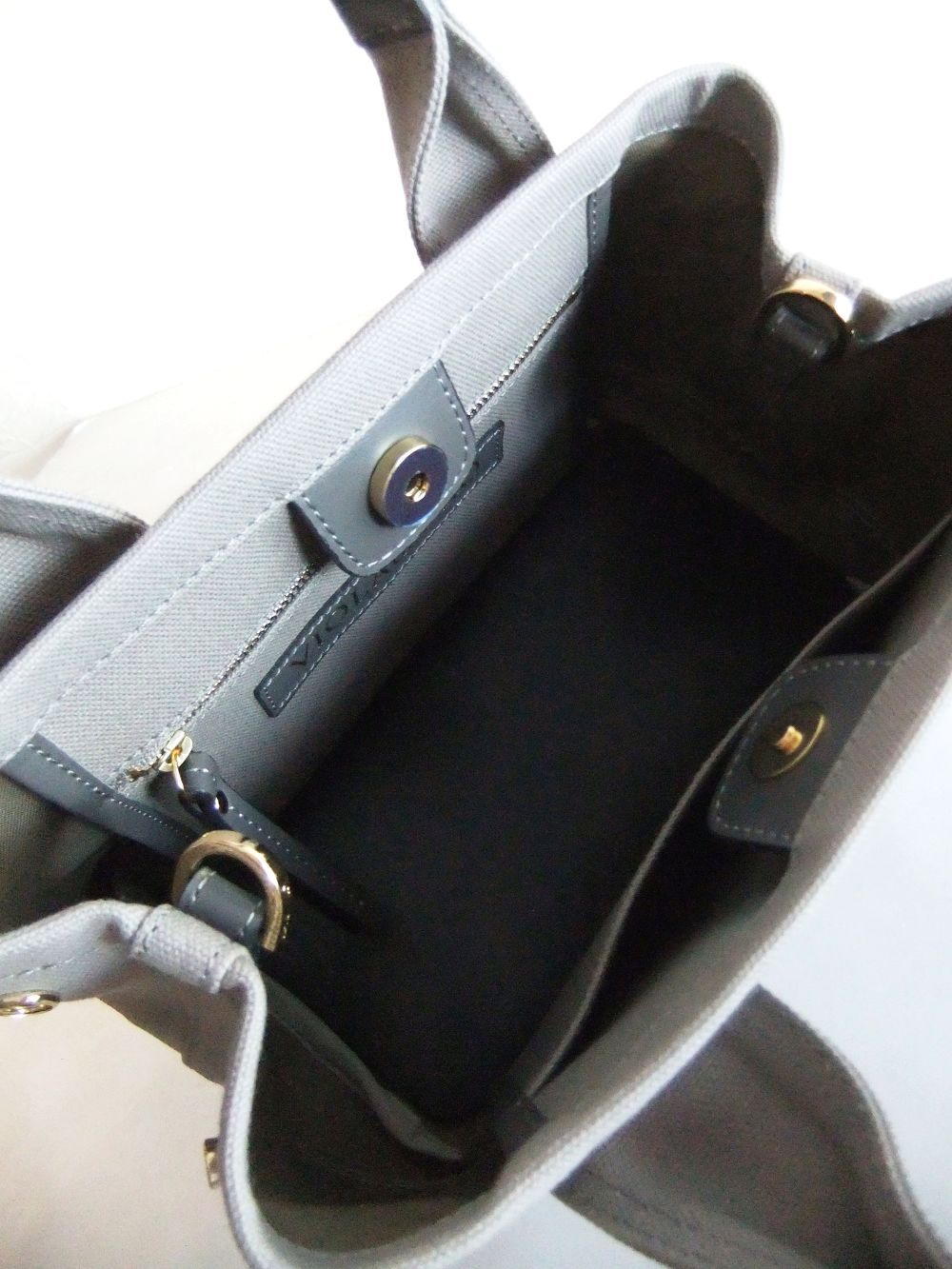 ロゴ入り キャンバス トートバッグ  (グレージュ)  BRUNO  V-1400C