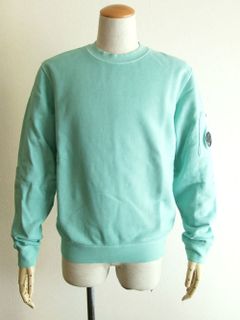 BRUSHED & EMERIZED DIAGONAL FLEECE  SWEATSHIRT  (ミントグリーン) クルーネック スウェットシャツ