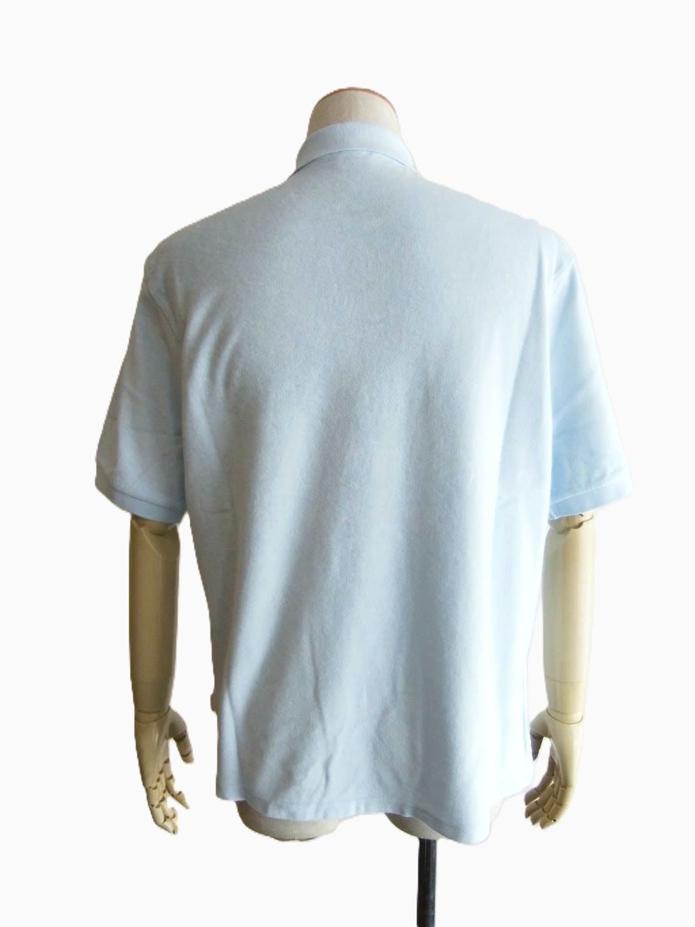 TERRY JOHNNY    パイル S/S スキッパー ポロ  (ライトブルー)