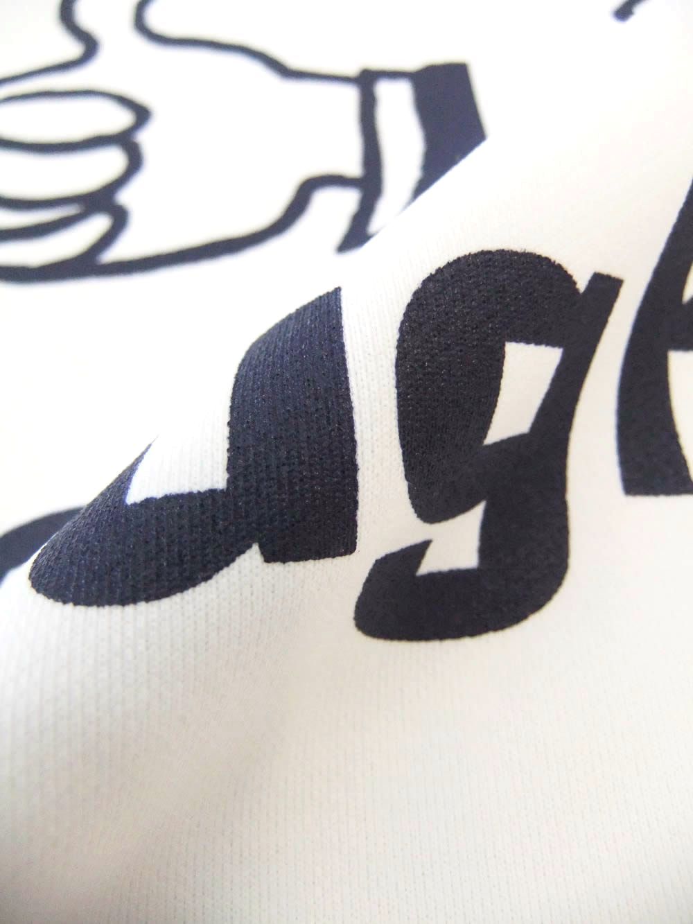 THUMBS UP SWEAT  (ホワイト) ロゴ入り 半袖 スウェット   RSM-26046