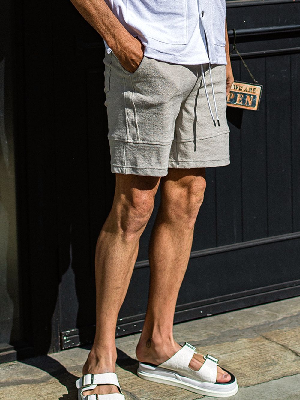 TYLER PILE SHORTS  パイル ショートパンツ  (グレージュ)