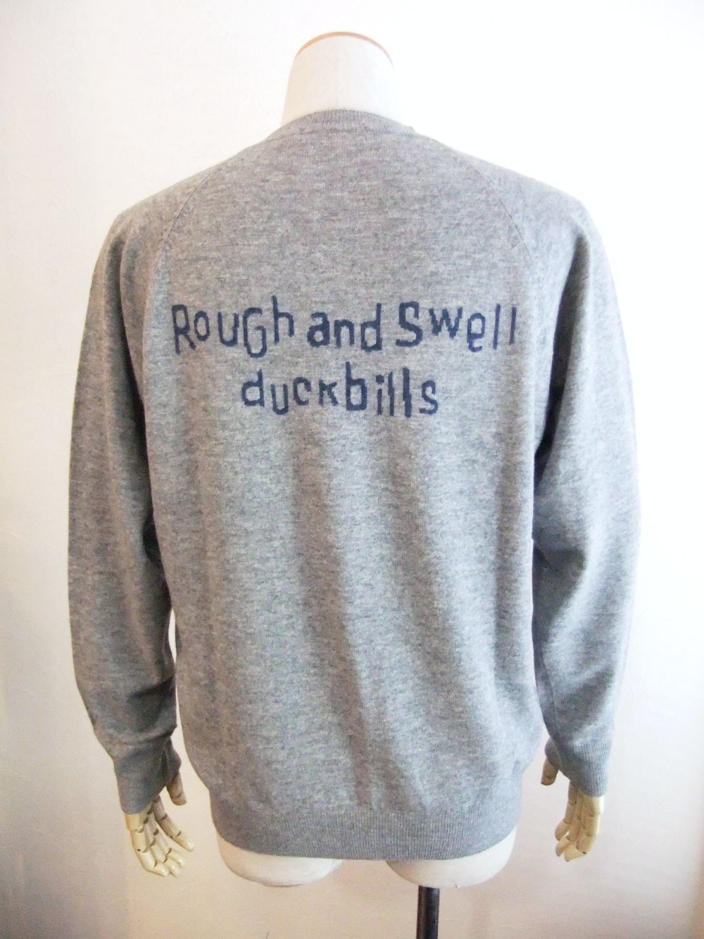 DUCKBILL CREW NECK  12G クルーネックニット (グレー)  RSM-22279