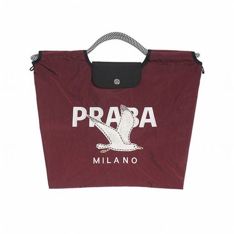 【MICALLE MICALLE Account】 HOMMAGE SEAGUL MOTIF FLAP BAG (ワイン) オマージュ フラップ トートバッグ  MAD116GEB