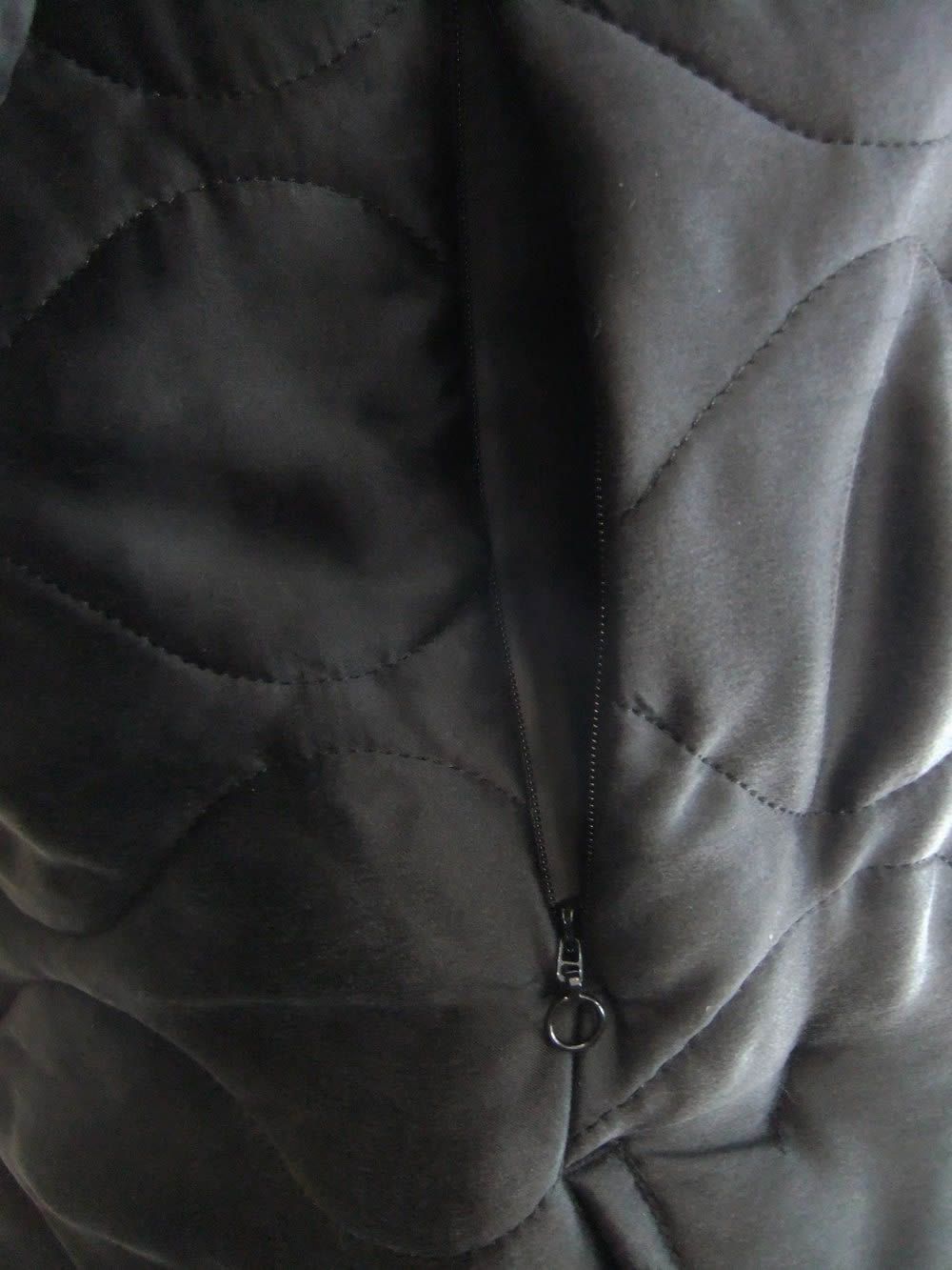 ノーカラー キルティング ブルゾン