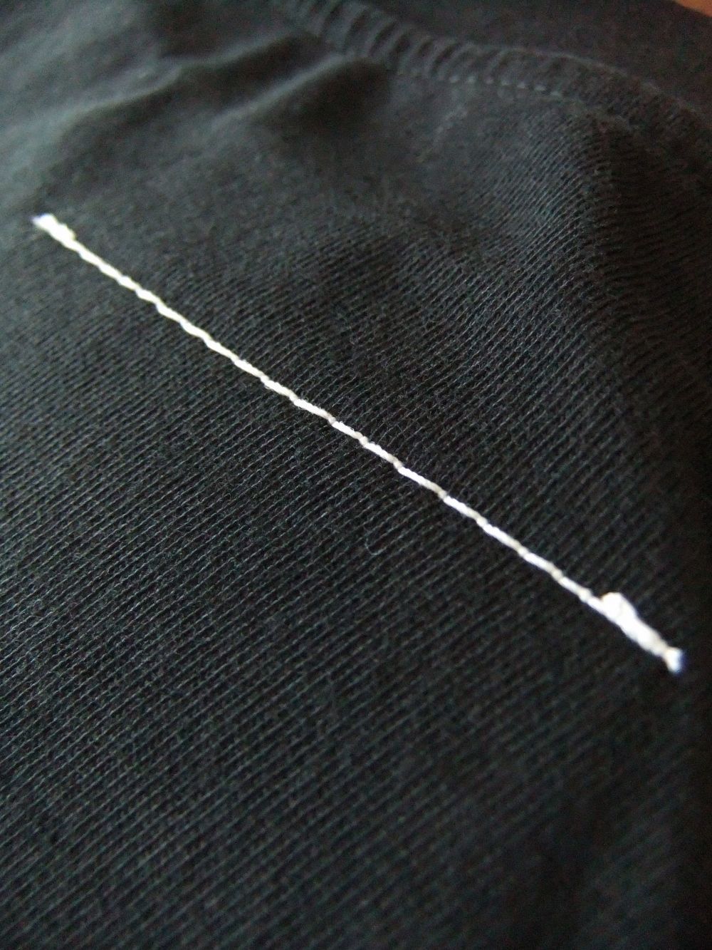 《MM➅》 Maison Margiela  (ブラック) ロゴ オーバーサイズ ロングスリーブ T シャツ