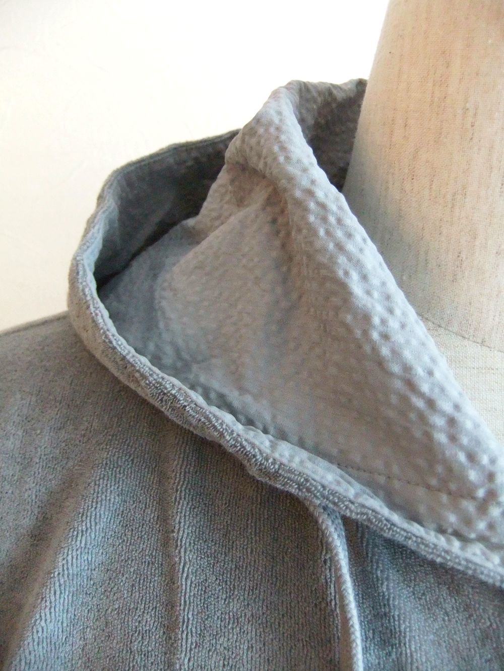 パイル ZIP UP パーカー  (ライトグレー)