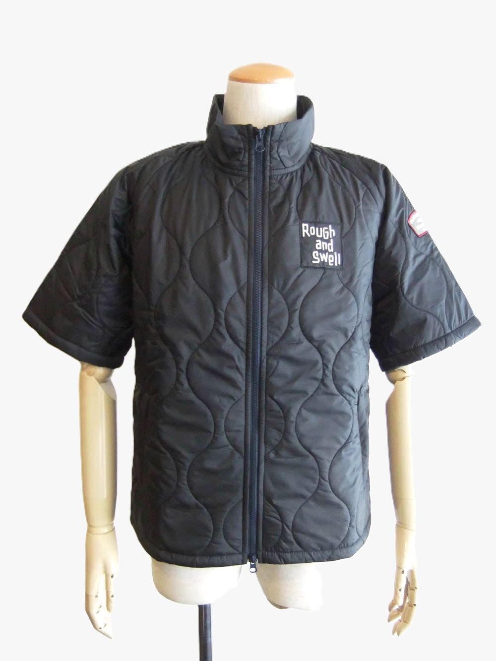 WAVY JACKEY S.S  (ネイビー)  中綿入り 半袖ブルゾン    RSM-26253