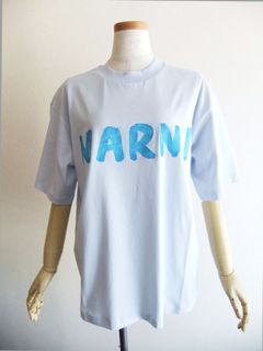 MARNI LOGO ORGANIC COTTON JERSEY T-SHIRT  ロゴ Tシャツ (ブルー)