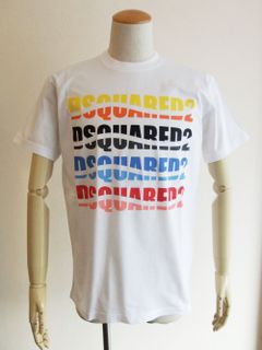 D2 COLOR WAVE COOL T-SHIRT （ホワイト） ロゴプリント Tシャツ  S74GD1092