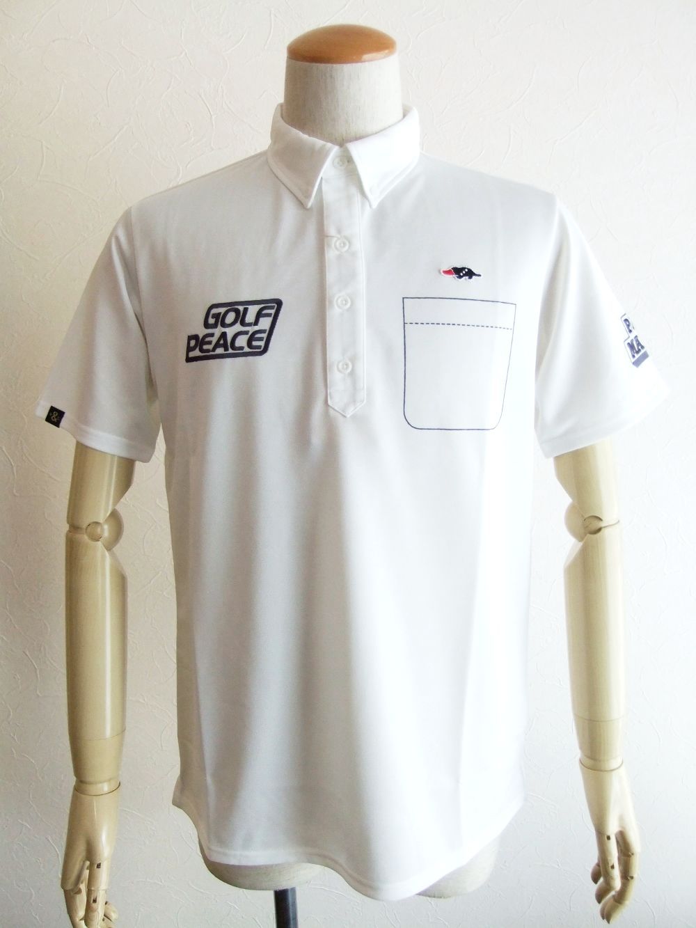 FAKE POCKET POLO (ホワイト)   半袖B.D.ポロ  RSM-22006