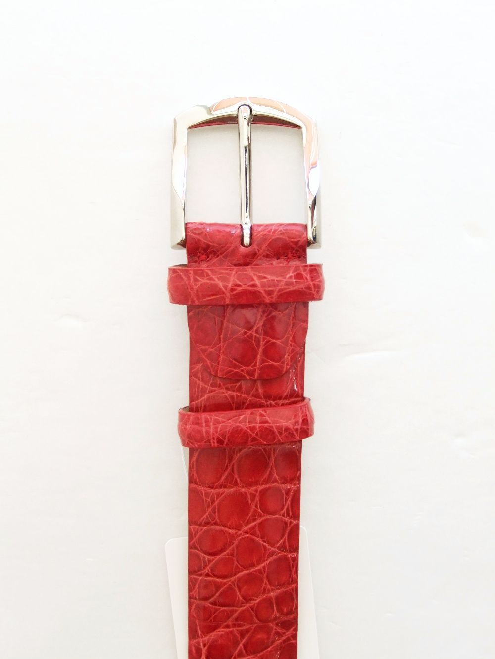 アリゲーター ALLIGATOR LEATHER BELT ( レッド )
