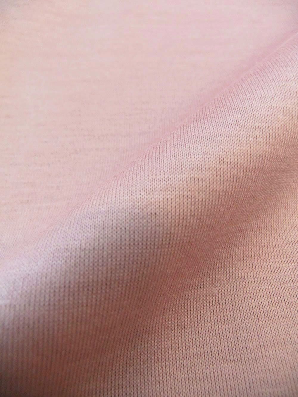 マーセライズ クルーネック Tシャツ (ピンク)