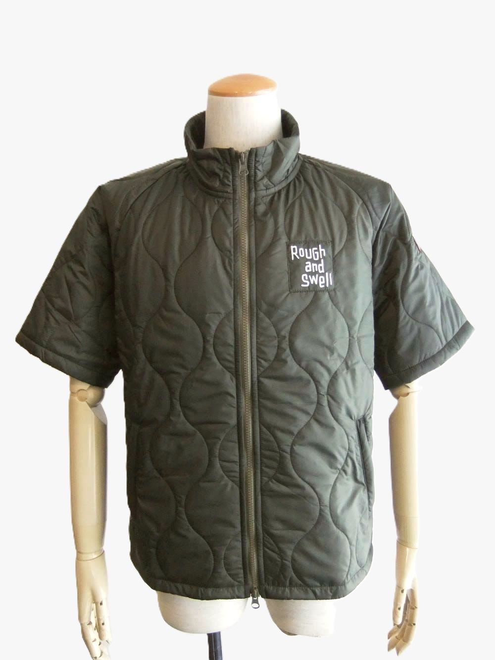 WAVY JACKEY S.S  (オリーブ)  中綿入り 半袖ブルゾン    RSM-26253