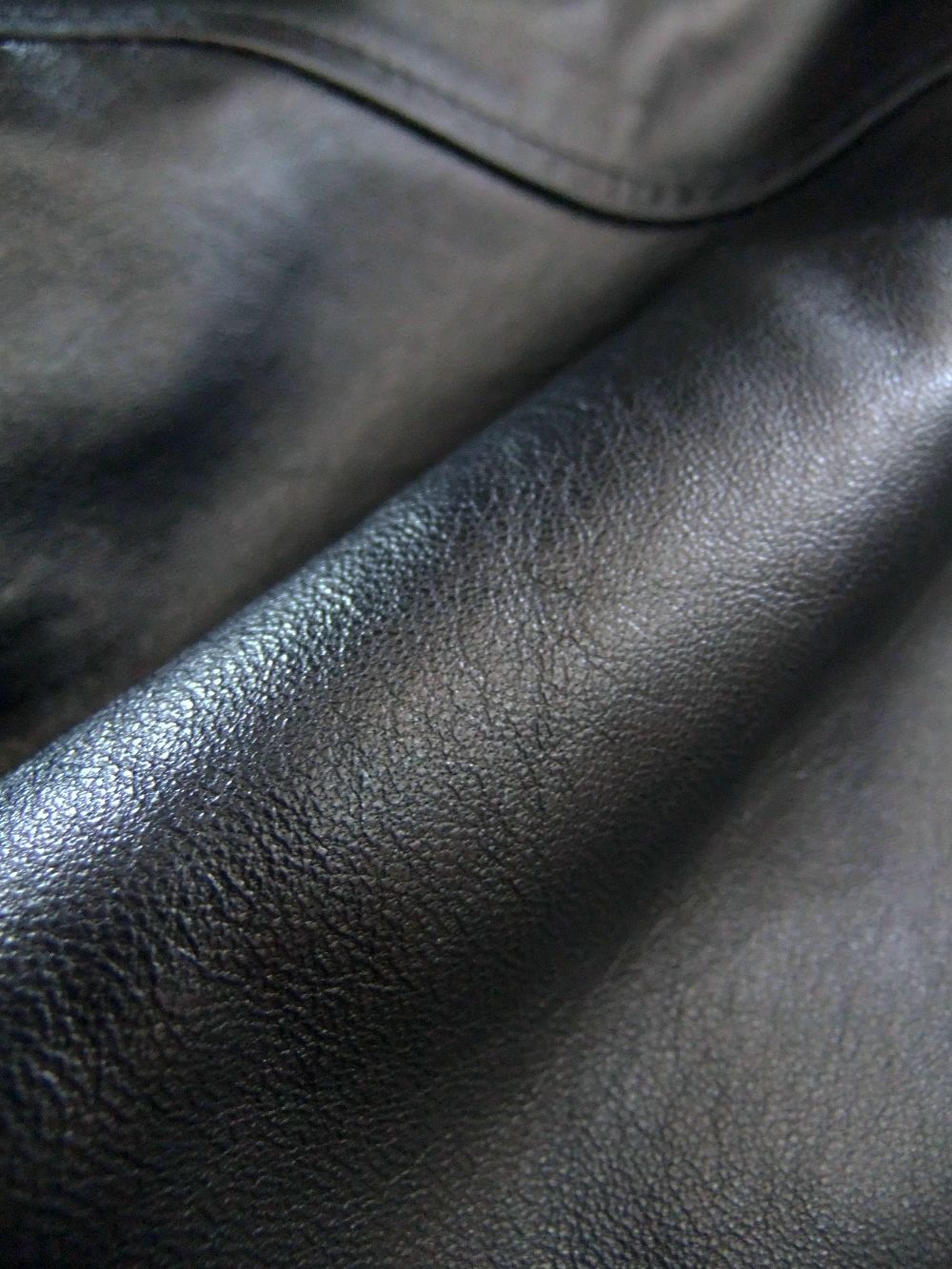 PETER   メンズ ラムスキン ボーダー 切り替え ジップアップパーカー   N SILK × Neoprene