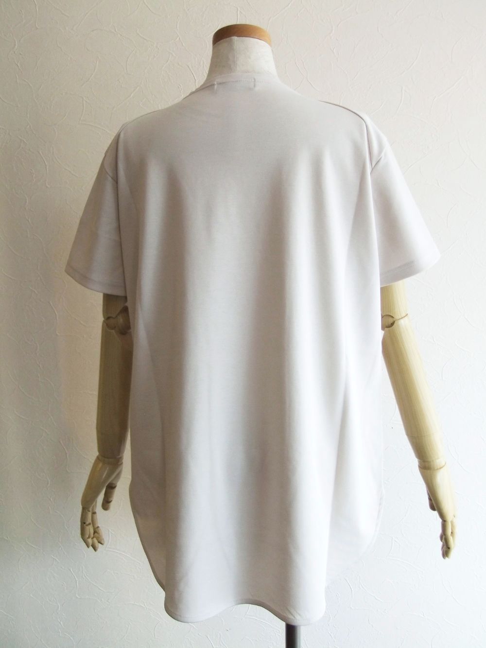【SIWALY】 ハーフスリーブ オーバーTシャツ   (ベージュ)  521207