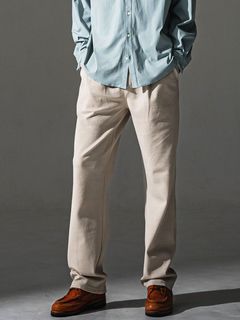 CHRIS EASY WIDE TUCK PANTS   ワイド イージーパンツ （ベージュ）