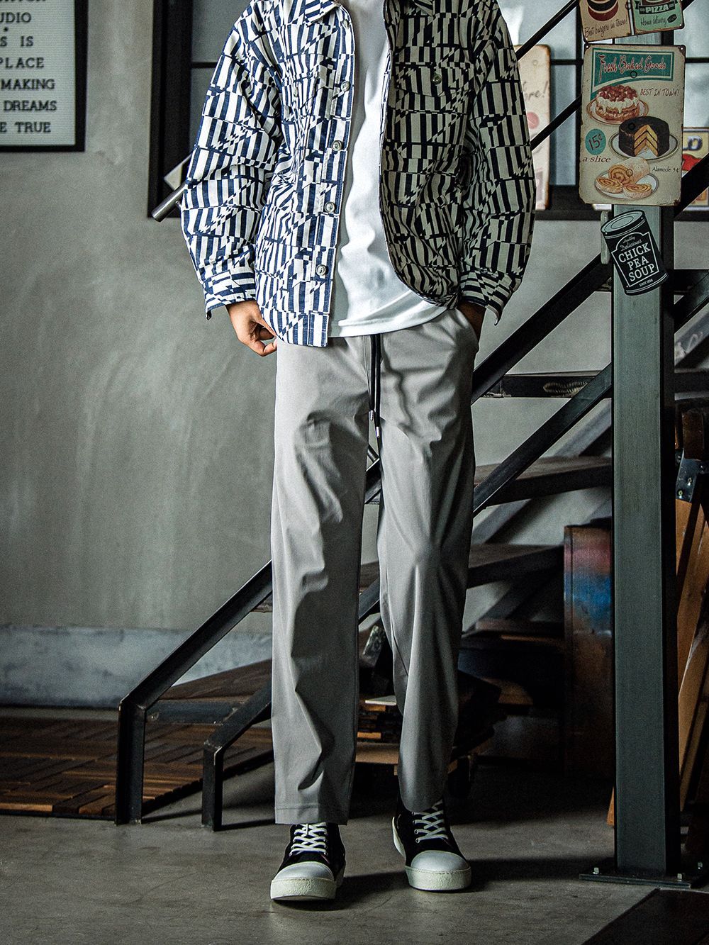CHRIS EASY WIDE PANTS   ワイド イージーパンツ （グレー） RC31-016W