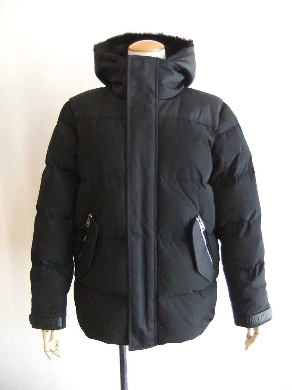 RILEY  (ブラック)   フーデッドダウンジャケット