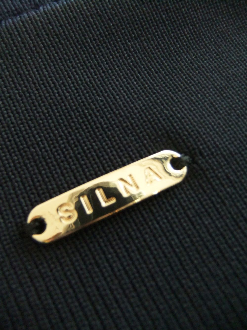配色ニット 縦長 トートバッグ   （ネイビー）  SB1118