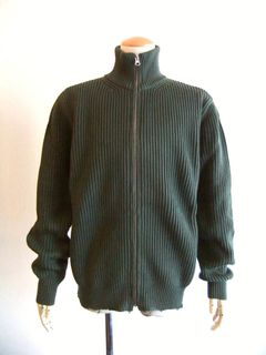 《MM➅》 Maison Margiela     リブ コットン ZIP カーディガン
