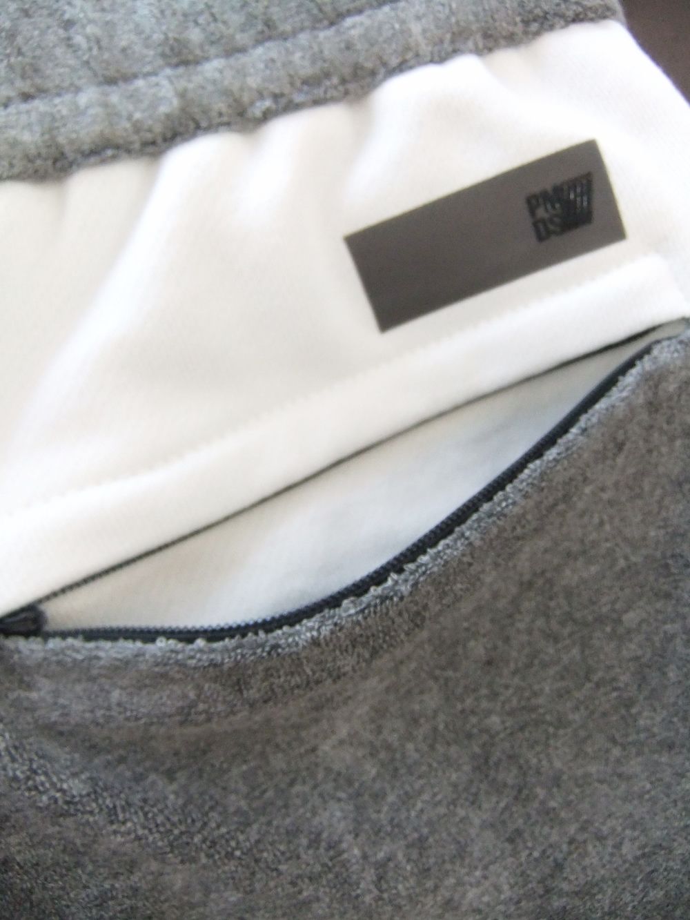 MOSI PANT   (GRAY / WHITE)  ベロアパイル 切替え スウェットパンツ