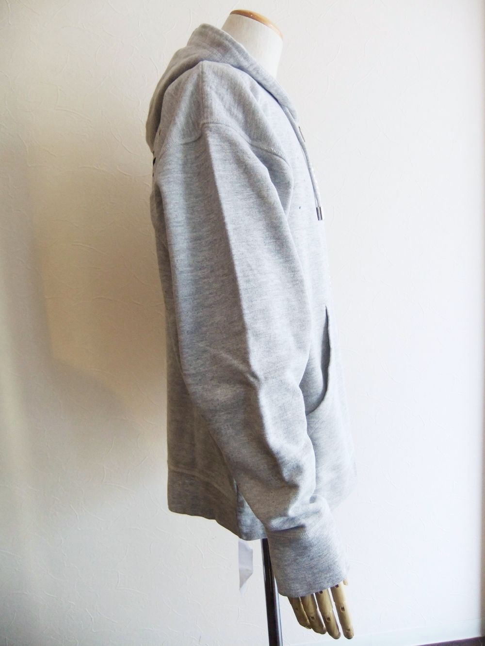 Slogan Slouch Sweat Parka  スタッズ付き ロゴ スウェット ジップ パーカー   S71HG0100