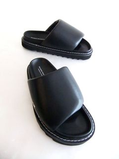 PLATFORM-SOLE SLIP-ON SANDALS  プラットフォーム スリッポン  (ブラック)  MS2450