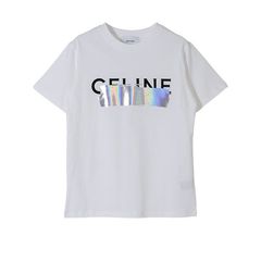 【MICALLE MICALLE Account】 HOMMAGE CFLINF FOIL PAINT T-SHIRT  (ホワイト×シルバー)  ロゴ T-SHIRT   MAA107TEA