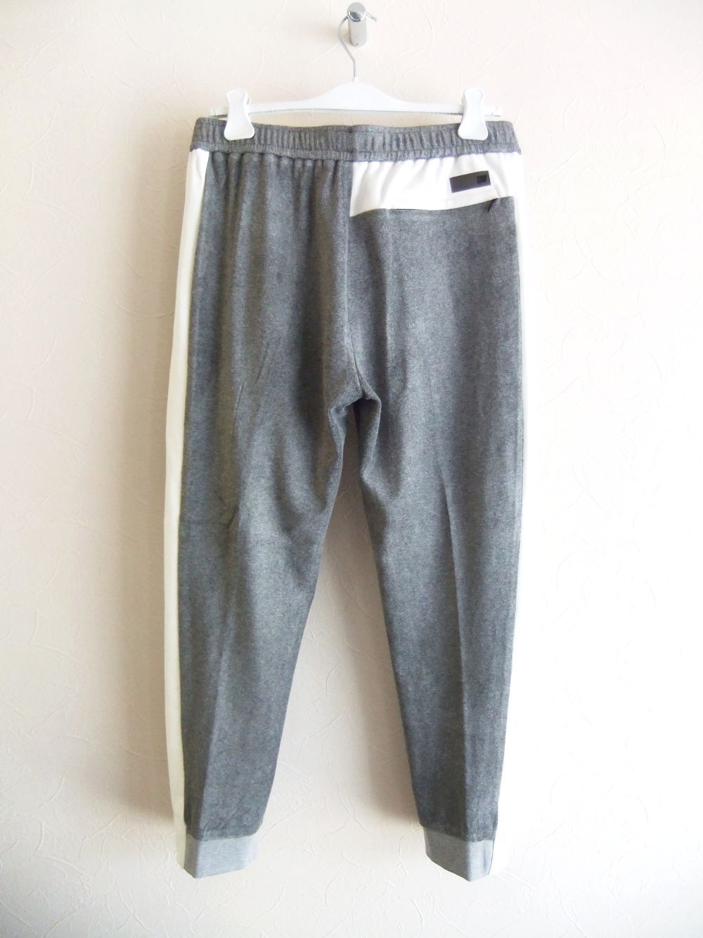 MOSI PANT   (GRAY / WHITE)  ベロアパイル 切替え スウェットパンツ