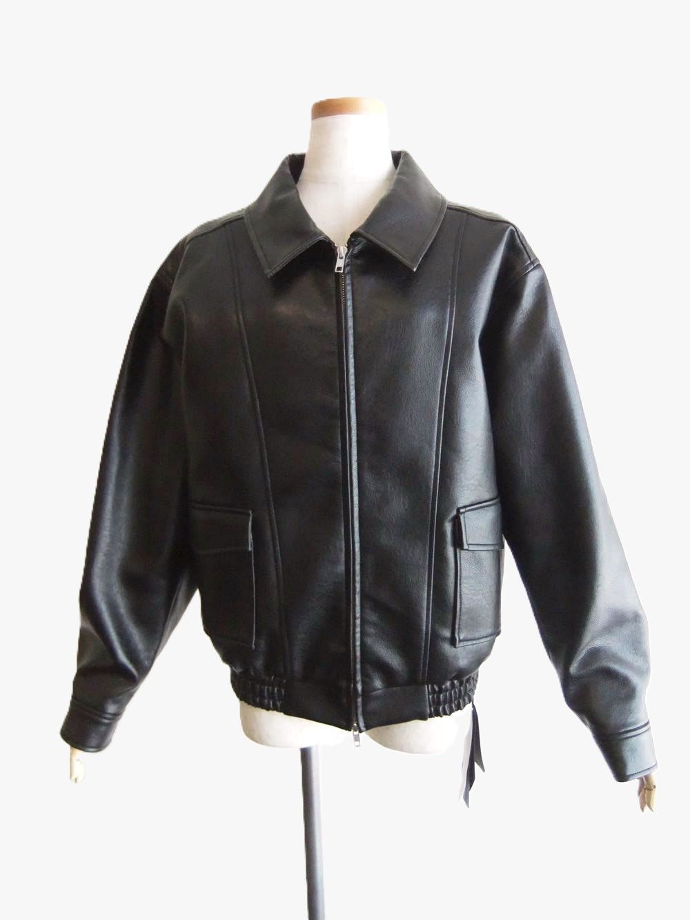 フェイクレザー ZIP ブルゾン    MMH106JDC