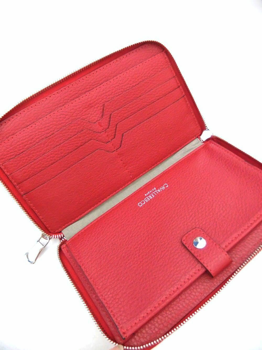 ダブル ジップ 長財布 (パスポートサイズ)  (レッド) VL229009