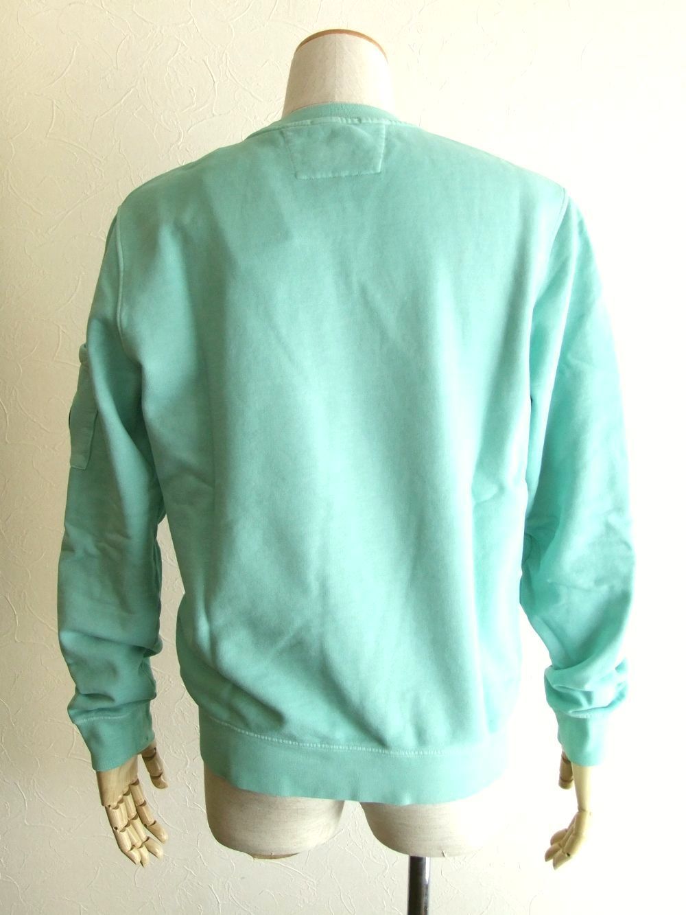 BRUSHED & EMERIZED DIAGONAL FLEECE  SWEATSHIRT  (ミントグリーン) クルーネック スウェットシャツ