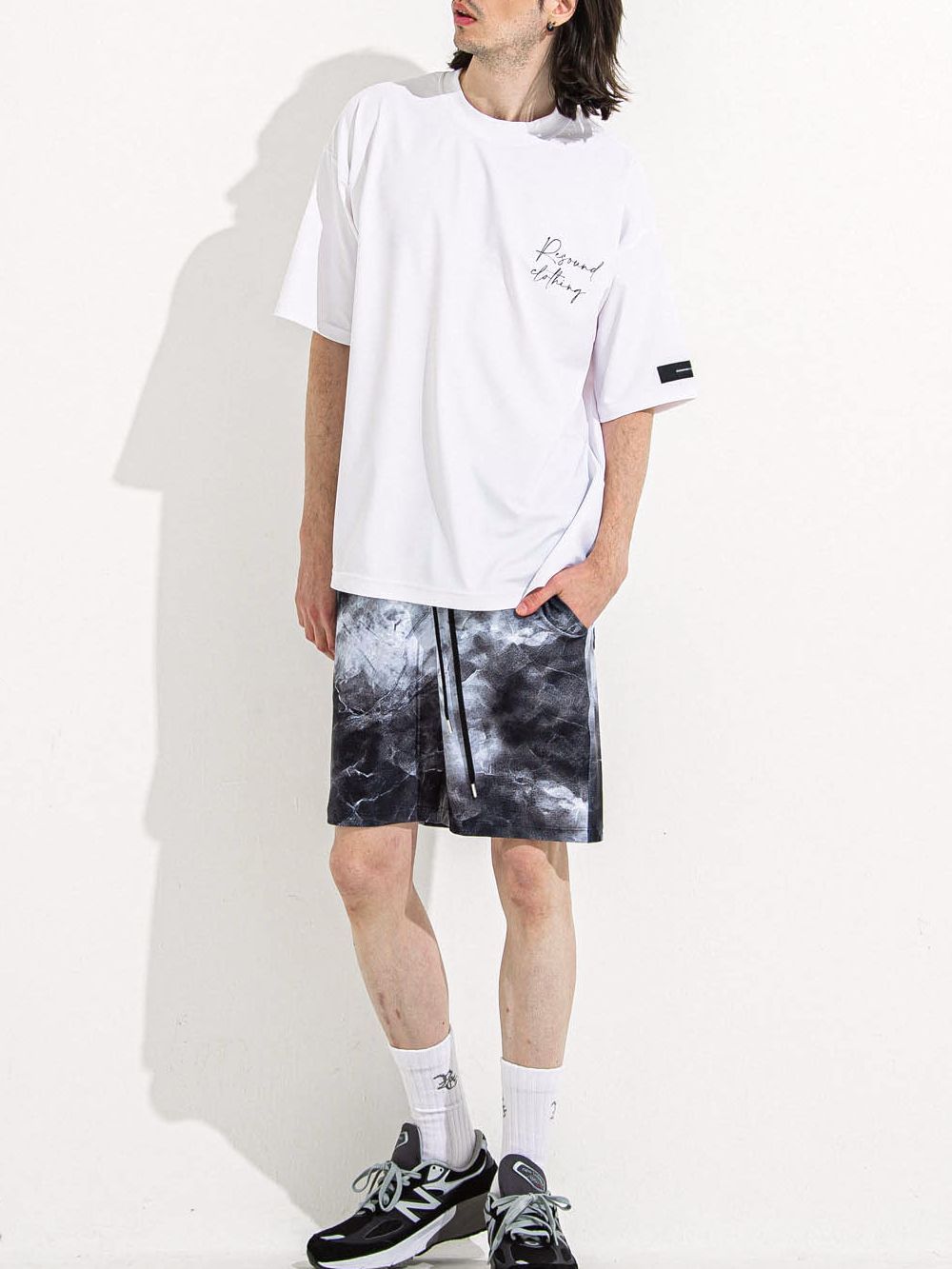 ID RUSH OVER T  (ホワイト)   オーバーサイズ ラッシュガード Tシャツ